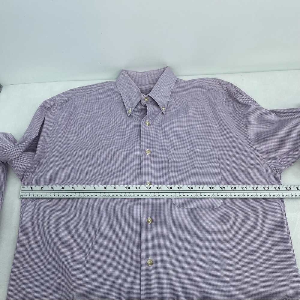 Gitman Bros Purple Houndstooth Button Down Shirt … - image 4